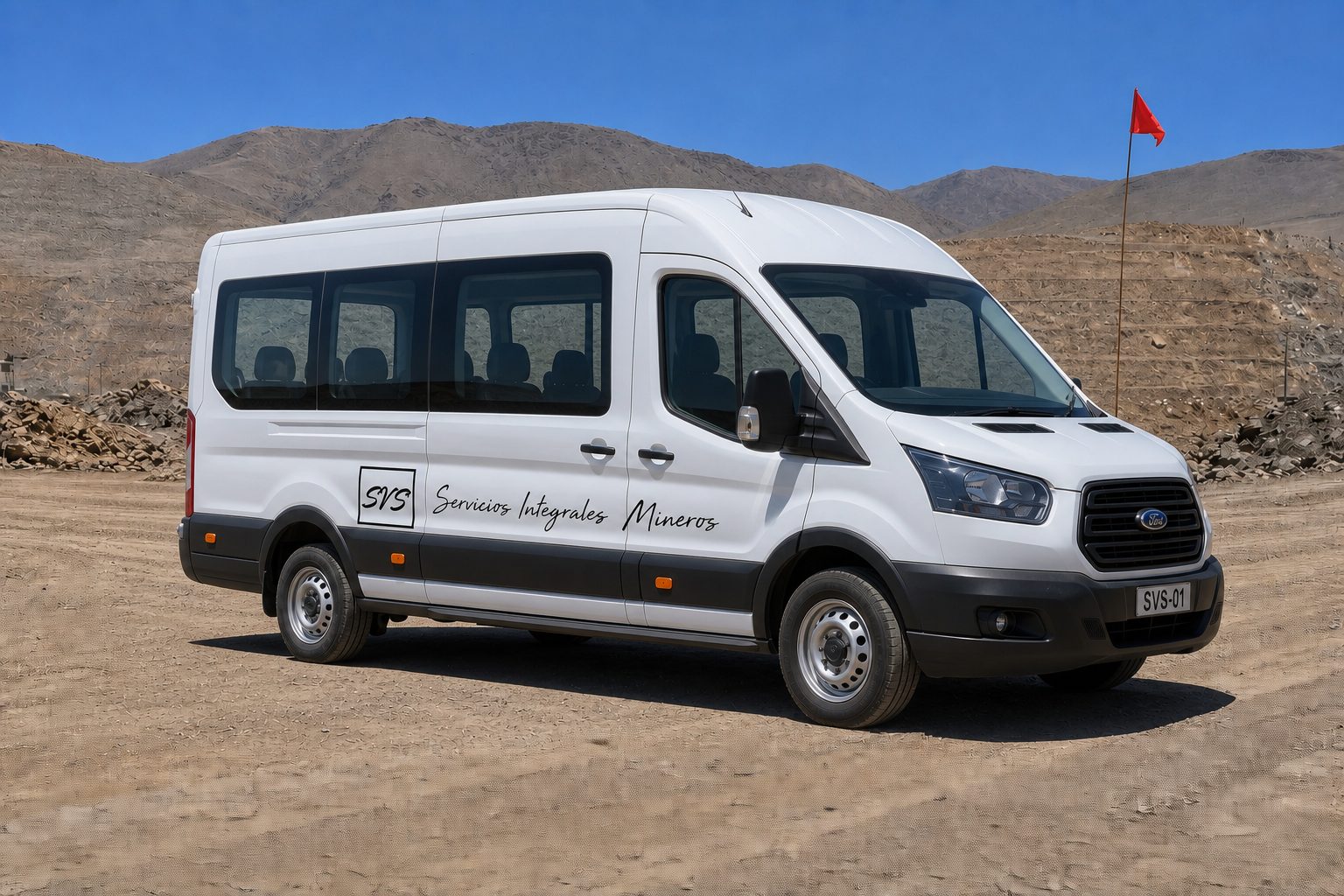 Minibús 14+1 pasajeros SVS para traslado de personal minero