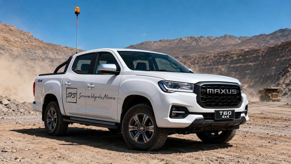 Camioneta Maxus T60 4x4 de SVS lista y certificada para faena minera