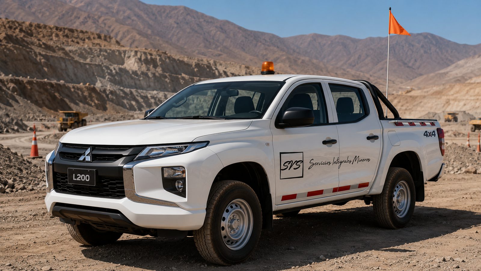 Mitsubishi L200 4x4 de SVS para arriendo en faena minera