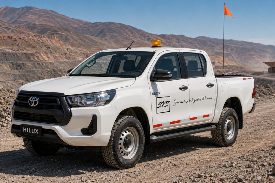 Toyota Hilux 4x4 de SVS para arriendo en faena minera