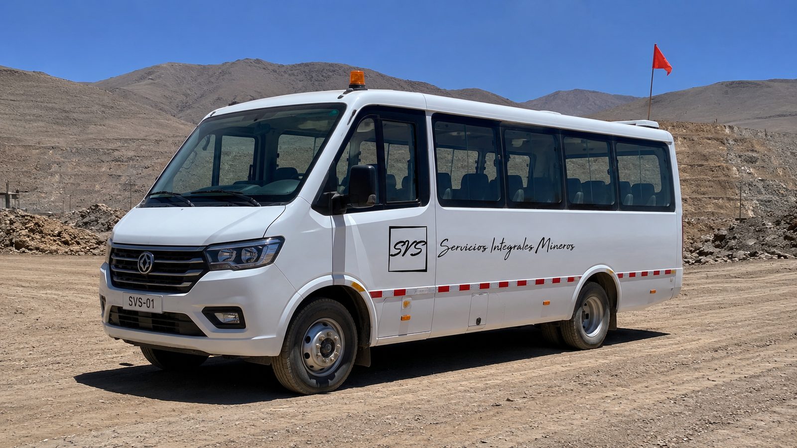 Minibús SVS para traslado de cuadrillas a faena minera