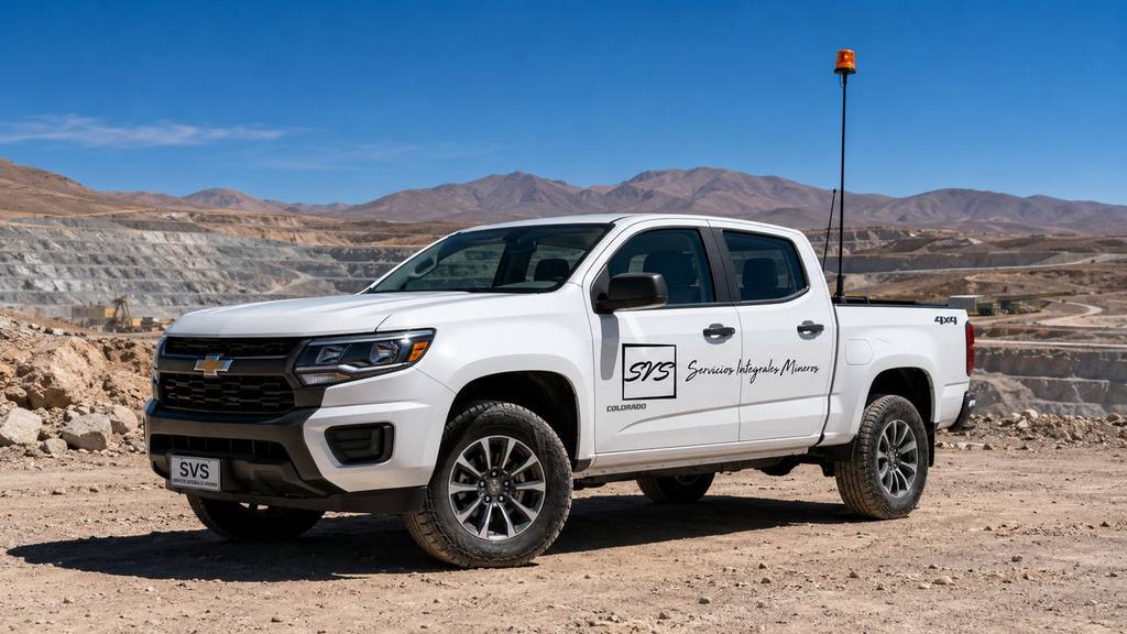 Chevrolet Colorado SVS con equipamiento certificado para arriendo en faena minera