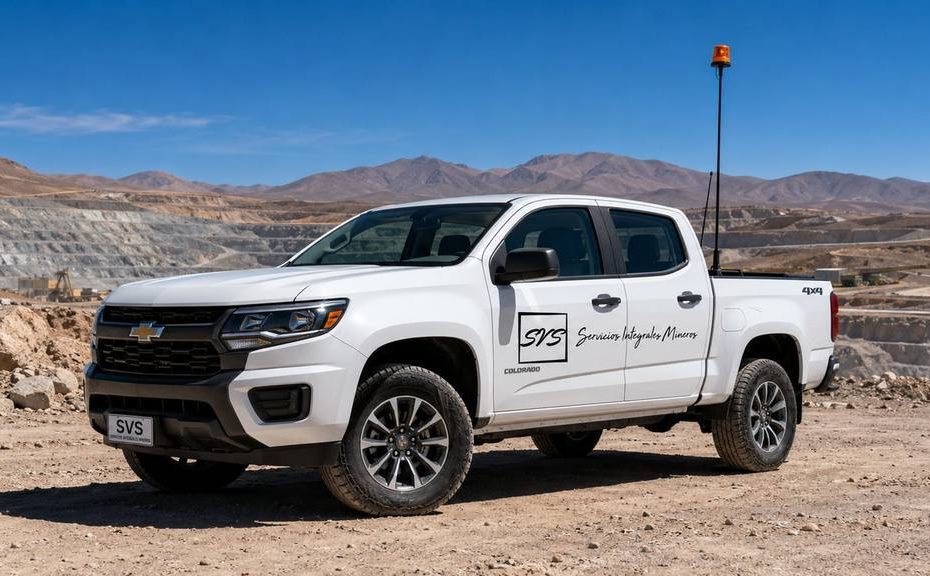 Camioneta 4x4 Chevrolet Colorado SVS con mantención preventiva para faena minera